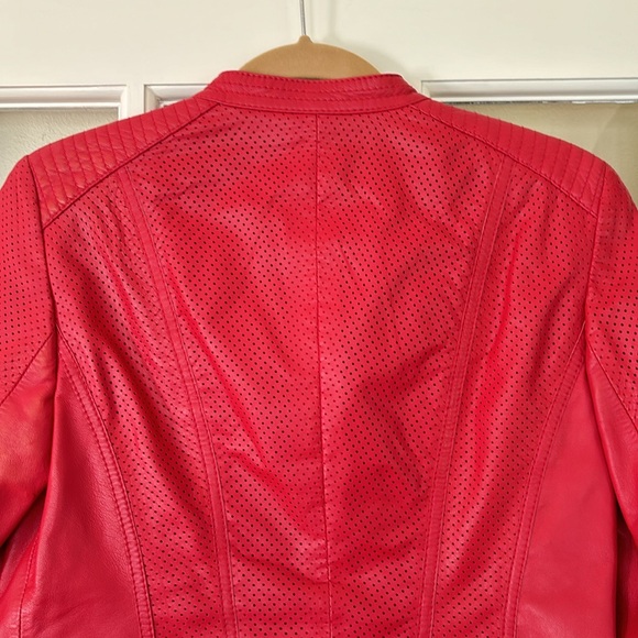 Gerry Weber red leather jacket - Picture 9 of 9